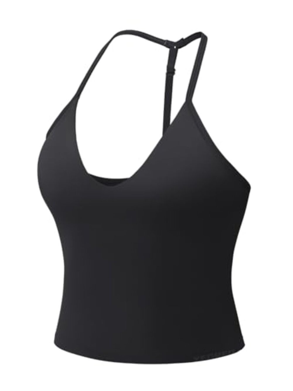 Ultra-Soft Nylon Blend Women's Tank Top with Built-in Bra - Yoga